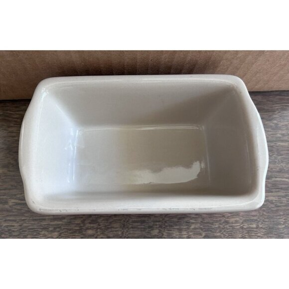 Christmas Mini Loaf Pan Nantucket Co 5 x 3 DW MW Oven Safe Tree Snowman - Picture 3 of 7